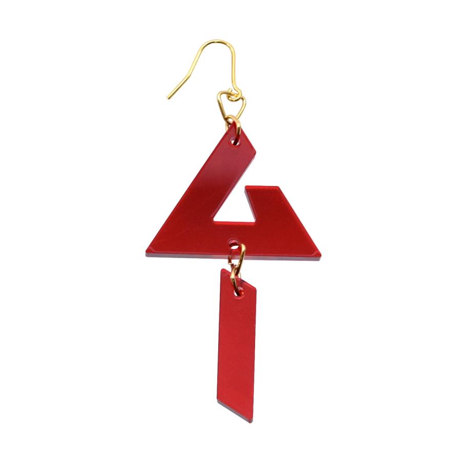 ムー アクリルピアス ラージサイズ レッド/宇宙