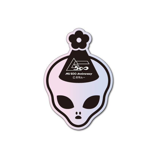 ゼネラルステッカー　ムー 500号 ホログラムステッカー グレイイラスト